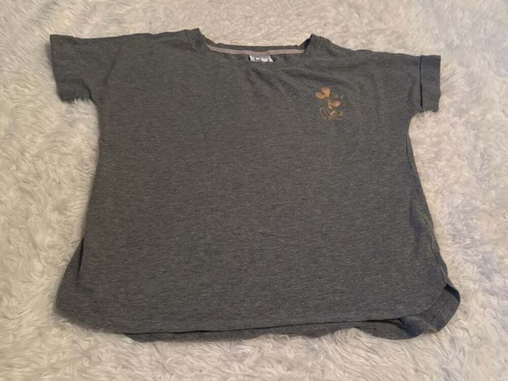 Walt Disney World 50th Anniversary Mickey Mouse Rose Gold Castle Grey T-Shirt Si